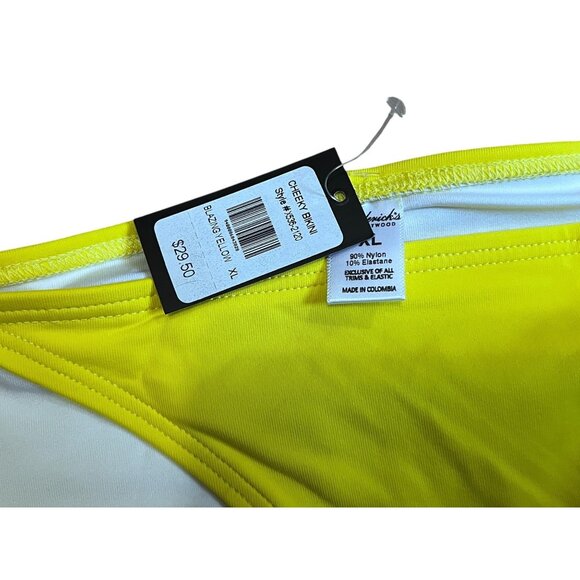 Fredericks of Hollywood NWT Cheeky Tie Side Bikini Bottoms Sz XL Womens Yellow - Picture 4 of 7